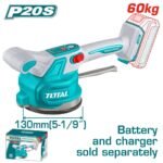 VIBRADOR DE BALDOSA INALAMBRICA 20V CON VENTOSA CAP 60KG BATERIAS Y CARGADOR NO INCLUIDO INDUSTRIAL TOTAL (TTVLI2001)