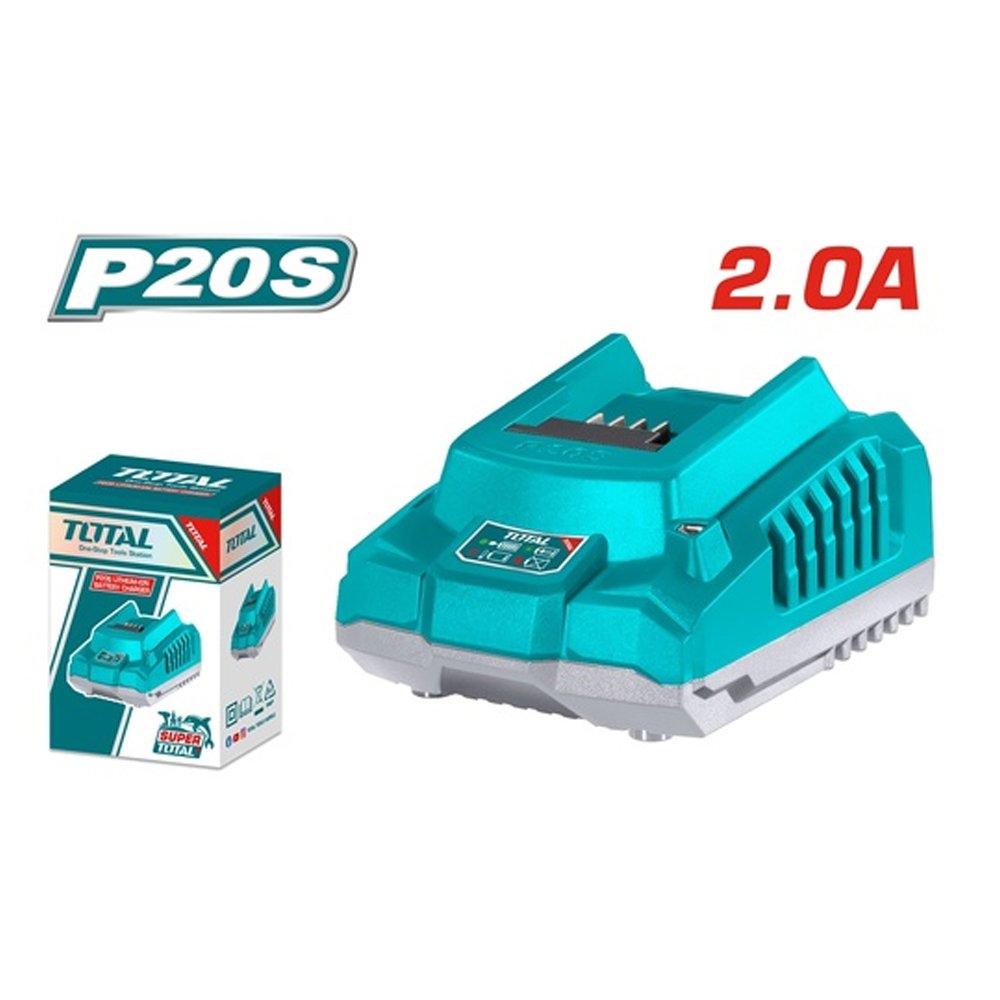 CARGADOR DE BATERIA 20V INDUSTRIAL INTELIGENTE TOTAL (UTFCLI2001) CARGADOR DE BATERIA 20V INDUSTRIAL INTELIGENTE TOTAL (UTFCLI2001) - Image 1