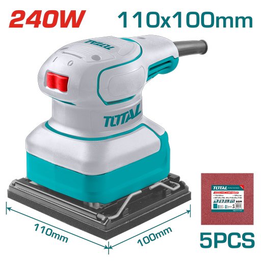 LIJADORA DE PALMA 4 3-8_X 4_ 240W INCLUYE 5 LIJAS INDUSTRIAL SUPER TOTAL (UTF2241108) LIJADORA DE PALMA 4 3/8"X 4" 240W INCLUYE 5 LIJAS INDUSTRIAL SUPER TOTAL (UTF2241108) - Image 1