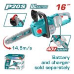 MOTOSIERRA INALAMBRICA 16" 40V BATERIA Y CARGADOR NO INCLUIDO INDUSTRIAL SUPER TOTAL (TGSLI40168)